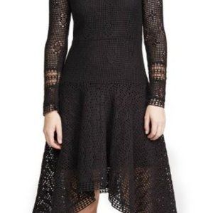 See by Chloe black asymmetric dress